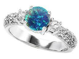 Designer Jewelry Galleria Engagement Rings Opal Blue Opal Ring Jewelry Design