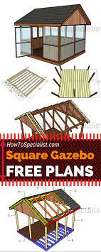 Screened Gazebo Plans Howtospecialist How To Build Step By Step Diy Plans Gazebo Plans Diy Gazebo Screened Gazebo