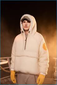 Moncler O Explore Off White S Fall Collaboration Sherpa Fleece Hoodie Moncler Moncler Jacket