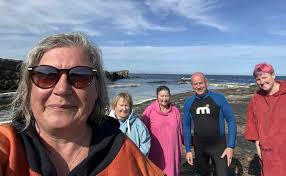 Donna having a much needed dip to cool off before the next round of gala  events 🌊🌊