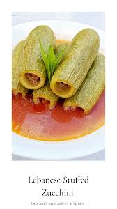 Lebanese Stuffed Zucchini The Salt And Sweet Kitchen Recipe Stuffing Ingredients Lebanese Recipes Food