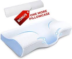 Axgsky cervical pillow memory foam pillow, contour pillow for shoulder and neck pain,ergonomic orthopedic pillow for side back sleepers and stomach sleepers. Amazon Com Winjoy Contour Memory Foam Pillow For Sleeping Orthopedic Sleeping Pillow Ergonomic Cervical Pillow For Neck Pain Neck Support For Back Side Sleepers With Washable Hypoallergenic Pillowcase Kitchen Dining