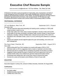 32 for chef resumes samples resume format