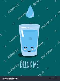 Cute Glass Of Water And Water Drop Vector Illustration Text Drink Me Sponsored Affiliate Wat Water Illustration Water Drop Vector Graphic Illustration