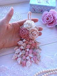 Bouquet di fiori all'uncinetto schemi. Crochet Flower Pattern Crochet Rose Pattern Tassel Pattern Etsy Tutorial Per Fiore All Uncinetto Accessori Capelli Uncinetto Uncinetto