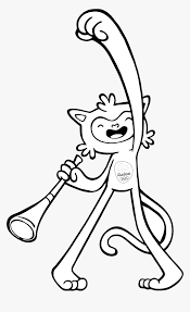 #1 gold medal coloring page. Rio 2016 Olympics Coloring Page Desenho Do Mascote Vinicius Hd Png Download Transparent Png Image Pngitem