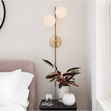 Trace around the top outer portion of the mount, and mark the area at the opening where you'll hang the mounting plate. Staggered Glass 2 Light Plug In Sconce