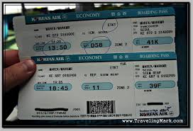 Korean Air Boarding Passes Jpg 1074 730 티켓