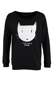 Un Chat Mignon Jumper Even Odd Zalando Black Sweatshirts Sweatshirts Black Sweaters
