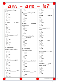 Am Are Is Worksheet Free Esl Printable Worksheets Made By Teachers English Grammar Worksheets English For Beginners English Worksheets For Kids