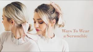 Stacked short hair styles for curly hair. Ways To Wear A Hair Scrunchie Laura Bradshaw Youtube