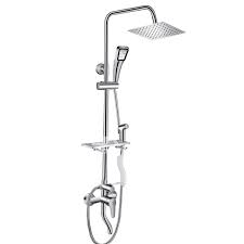 They're great for the young and old, but work well for people of all ages in between too. Bathroom Brass Shower Faucet Set With 8 Square Rain Shower Head Best Chrome Wall Mounted Exposed Tub And Handheld Shower System Outdoor Beach Shower Fixture With Shelf And Bidet Sprayer