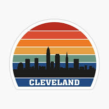 This cleveland skyline image is the perfect landmark skyline and now it's available in a vinyl sticker. Cleveland Skyline Souvenir Ohio Usa Silhouette Sticker Cleveland Skyline Milwaukee Skyline Ohio Skyline