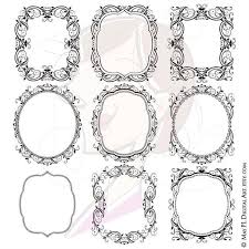 Oval Rug Clipart Black And White Floral Frame Png Wreath Monogram Clipart Vintage Style Great Etsy In 2020 Clip Art Vintage Digital Frame Clip Art Borders