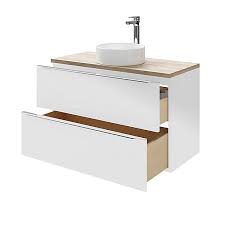 Find bathroom vanities at wayfair. Goodhome Imandra Gloss White Wall Mounted Vanity Basin Cabinet W 1000mm H 600mm Diy At B Q