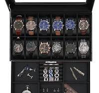 Amazon.com: Jenseits 12 Slot Watch Case,2 Layers Watch Box ...