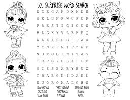 All favorite babies from all series of toys! Lol Surprise Doll Activity Sheet Lol Dolls Activity Sheets Kids Printable Coloring Pages