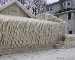 Image of house covered in frost