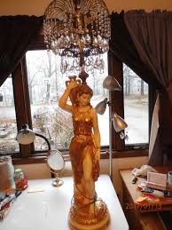 Greek woman water goddess shabby statue bird bath outdoor. Antique Greek Goddess Grecian Lady Crystal Chandelier Floor Lamp Collectors Weekly