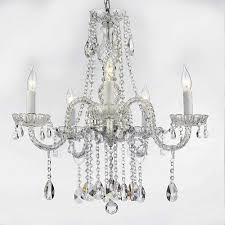 Harrison Lane Empress Crystal 5 Light Clear Crystal Chandelier T40 119 The Home Depot
