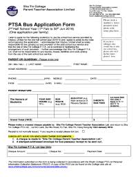 How to get taxpayer identification number (tin) in the philippines: Fillable Online Ptsa Bus Application Form Student S Latest Sha Tin College Fax Email Print Pdffiller