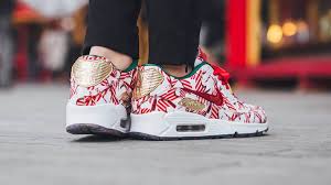A green side strap and fluffy. Nike Air Max 90 Qs Womens Christmas Pack Where To Buy 813150 101 The Sole Supplier