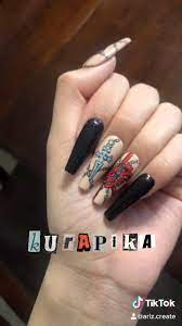 Chain User Nails Video In 2021 Anime Nails Acrylic Nails Coffin Short Gel Nails