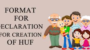 What is HUF and Format for Declaration for Creation of HUF?