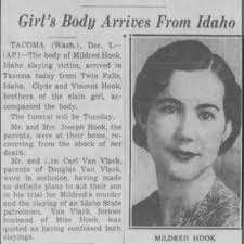 Mildred Body Arrives from Idaho December 1935