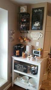 50 Diy Coffee Bar Ideas Inside The Home For Coffee Enthusiast Coffee Bar Home Kitchen Bar Decor Diy Coffee Bar