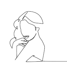 Beauty Face Girl Vector Illustration Using One Continuous Line Art Drawing Isolated On White Background Free Logo Design Template Girl Drawing Illustration P Line Art Drawings Abstract Line Art Line Art line art drawings abstract line art