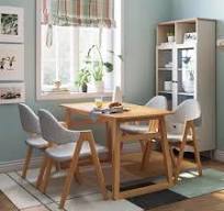 Linsy Nordic Kayu Solid Meja Makan Dan Kursi Kombinasi ...