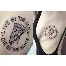 Pizza forever black and white tattoo design. Pizza Tattoo By Julia Bauschardt Pizza Pizzagang Food Pizzalover Pizza Tattoo Tattoos Food Tattoos