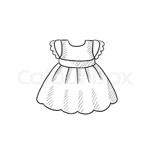 I also enjoy wearing dresses — comfortable, simple dresses made of tricot or corduroy or wool, with creatively designed patterns in colours that match how i feel each day. Baby Dress Vector Sketch Icon Isolated Stock Vector Colourbox