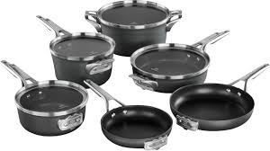 Customer Reviews Calphalon Premier 10 Piece Cookware Set Black 2010637 Best Buy