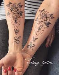 54 Cute Roses Tattoos Ideas Worth Checking Out Ninja Cosmico Friend Tattoos Bff Tattoos Cute Best Friend Tattoos