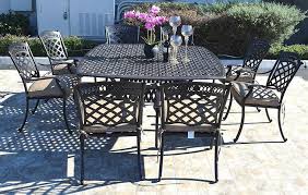 Cast Aluminum Patio Dining Set 9pc Outdoor Furniture Square Nassau Table 8 Chair Aluminum Patio Furniture Cast Aluminum Patio Furniture Garden Patio Furniture