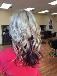 Bleach Blonde Hair With Purple Underneath Purple Underneath Hair Bleach Blonde Hair Burgundy Hair