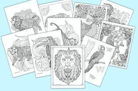 With also birds (parrots, peacocks.), turtles, frogs, foxes. 21 Free Animal Coloring Pages For Adults The Artisan Life