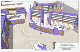How To Design A Modern Pharmacy 3d Sketchup Model Pharmacy Design Store Design Interior Store Counter Design