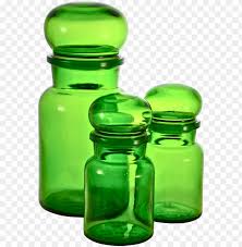 Use this lidded jar to showcase cookies, candy, treats, honey, fudge, spices, baths salts or other delightful. Set Of Three Lush Green Glass Ball Top Apothecary Jars Library Png Image With Transparent Background Toppng