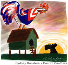 Panthers too powerful again against roosters. Sydney Roosters V Penrith Panthers 350wb Nicholsoncartoons Com Au