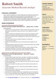 Medical Records Analyst Resume Samples Qwikresume