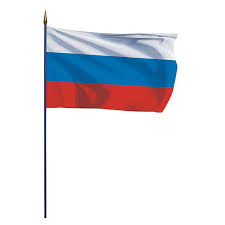 21 républiques, 6 territoires, 49 régions, 10 arrondissements autonomes, 2 villes autonomes et 1 région autonome. Drapeau Russie Russe Monte Sur Une Hampe En Bois Doublet