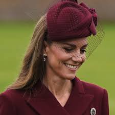 Princess Kate Masters Symbolic Dressing in Meaningful Maroon Coat and Queen  Elizabeth's Pearls for Qatari State Visit
