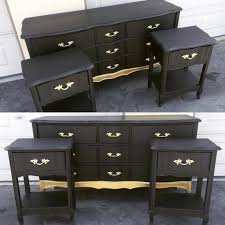 Black And Gold French Provincial Bedroom Set Dresser Changing Table Credenza Tv Stand French Provincial Bedroom Black Gold Bedroom Bedroom Diy