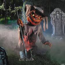 Pumpkin Head Scarecrow Halloween Animatronic Decoration – The Horror Dome