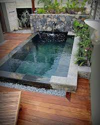 Mungil Tapi Nyaman Bagaimana Menurutmu Yes Or No Semoga Terinspirasi Pi Small Pool Design Small Backyard Pools Swimming Pools Backyard
