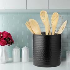 Maybe you would like to learn more about one of these? Old Dutch 7 In Jumbo Hammered Matte Black Utensil Holder 2049jb The Home Depot
