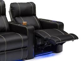 Seatcraft Dynasty Leather Gel Power Recline Black Leather Theater Seats Theater Seating Home Theater Seating